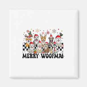 Imã Feliz de Natal de Cachorro de Woofmas no Ano Novo