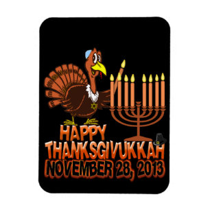Ímã feliz de Thanksgivukkah Thankgiving Hanukkah
