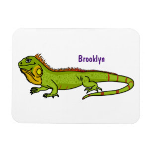 Ímã Feliz desenho da iguana verde