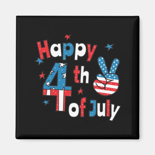 Imã Feliz Dia da Independência em 4 de julho (Frente)