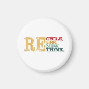 Imã Feliz Dia da Terra Reciclar Reutilizar Renovar Rep