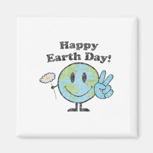 Imã Feliz Dia da Terra - Sinal de Paz Bonito Flor Afet