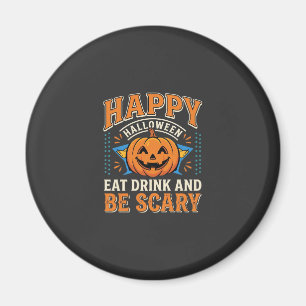 Imã Feliz Dia das Bruxas Abóbora Comer Beber Ser Assus