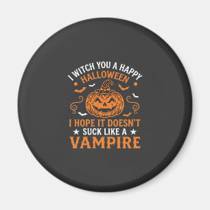 Imã Feliz Dia das Bruxas Abóbora de Vampiro Chapéu de