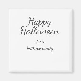 Imã Feliz Dia das Bruxas adiciona nome familiar caligr