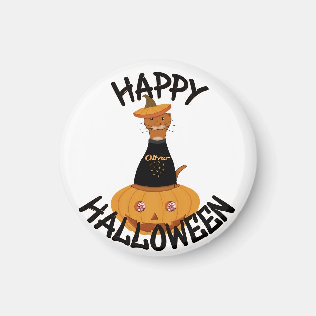 Imã Feliz Dia das Bruxas Oliver! (Frente)