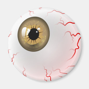 Imã Feliz Dia das Bruxas! Spooky Brown Eyeball