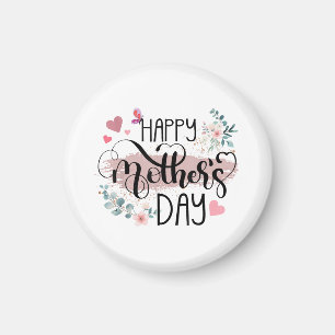 Imã Feliz Dia das Mães 2025 Floral Fofo para Mulheres 