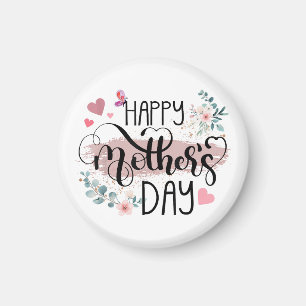 Imã Feliz Dia das Mães 2025 Floral Fofo para Mulheres