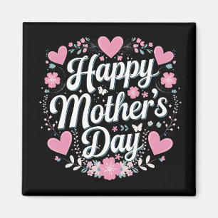 Imã Feliz Dia das Mães Floral Fofo Mamãe Vovó