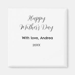 Imã Feliz dia das mães nome data ano com amor simples 
