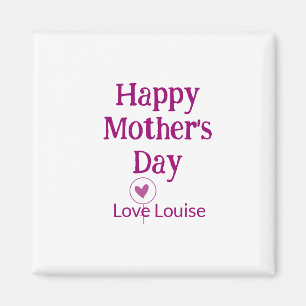 Imã Feliz dia das mães nome feminino mauve sinal amor