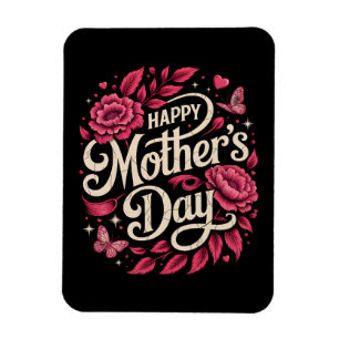 Ímã Feliz Dia das Mães Querida Mãe Floral