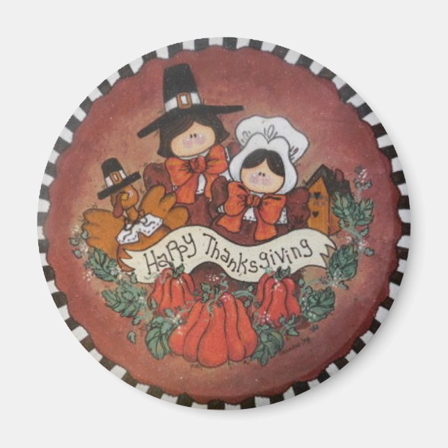 Imã Feliz Dia de Ação de Graças (Frente)