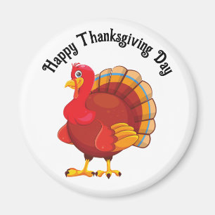 Imã Feliz Dia de Ação de Graças à Turquia Magnet