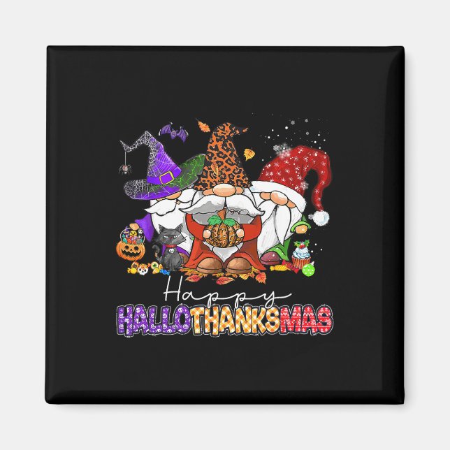 Imã Feliz Dia de Ação de Graças dos Gnomos de Hallotha (Frente)