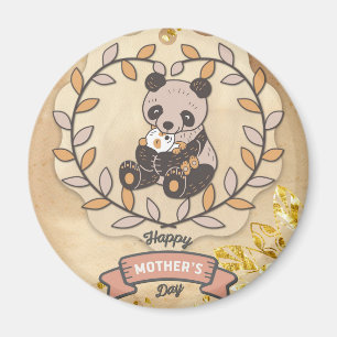 Imã Feliz Dia de as mães, Belo Urso de Panda