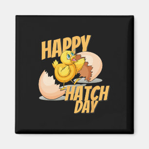 Imã Feliz Dia de Eclosão Pelo Frango Aniversário Feliz