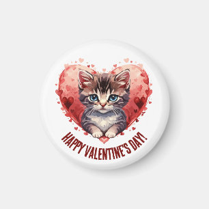 Imã Feliz dia de os namorados Kitten com coração