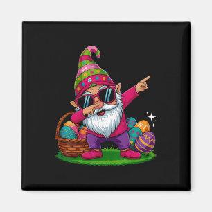 Imã Feliz Dia de Páscoa Gnome Abraço Ovos de Páscoa Mu