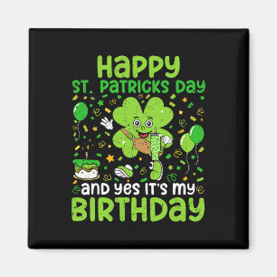 Imã Feliz Dia de São Patrício Aniversário Shamrock Dab