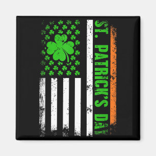 Imã Feliz dia de São Patrício bandeira americana trevo