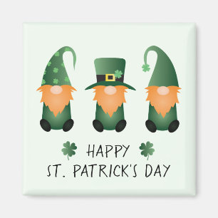 Imã Feliz Dia de São Patrício Gnomos Verde