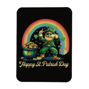 Ímã Feliz Dia de São Patrício Leprechaun Engraçado