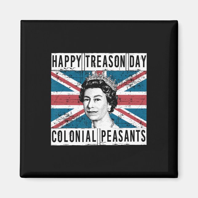 Imã Feliz Dia de Traição Britânico 4 de julho (Frente)