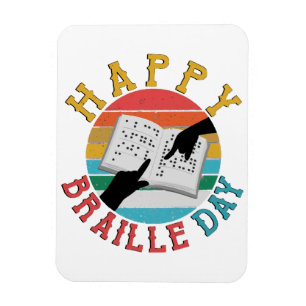 Ímã Feliz Dia do Braile