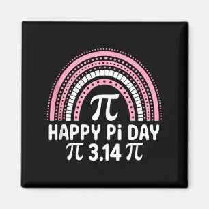 Imã Feliz Dia do Pi 3.24 Fofo Símbolo do Pi Rosa Boho