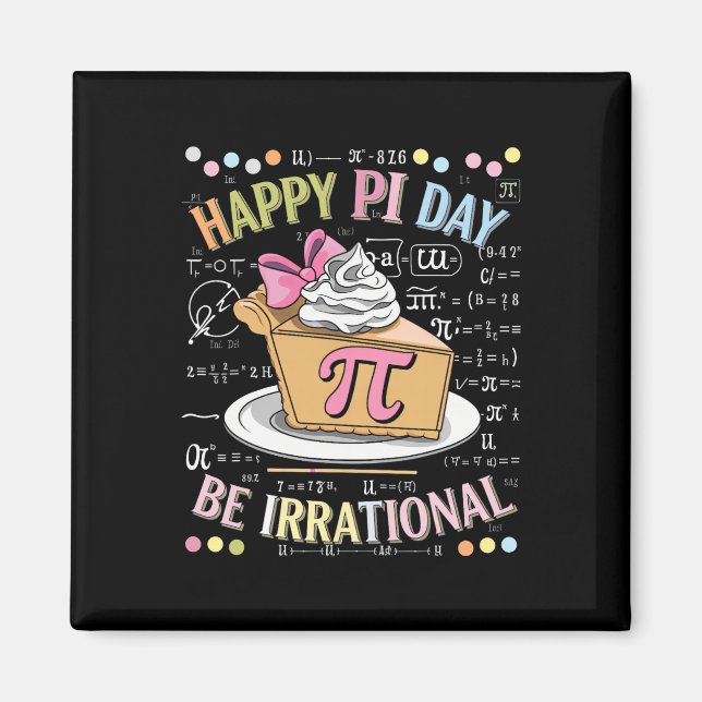 Imã Feliz Dia do Pi Matemática Divertida Treinadora Pr (Frente)