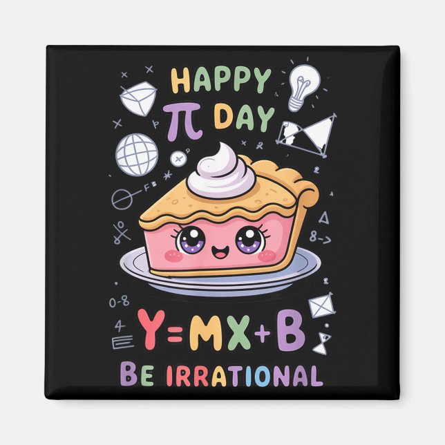 Imã Feliz Dia Do Pi Pizza Matemática Nerd Divertido Pr (Frente)