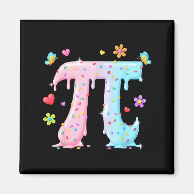 Imã Feliz Dia do Pi Professor de Matemática Gotejando  (Frente)