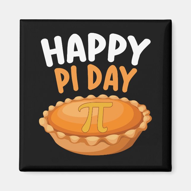Imã Feliz Dia Do Pi Torta Matemática Matemática Arco-Í (Frente)