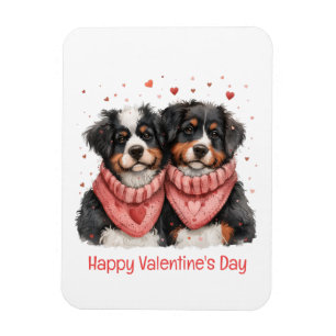 Ímã Feliz Dia dos Namorados Cães de Montanha Berneses
