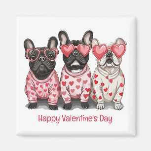 Imã Feliz Dia dos Namorados French Bulldog