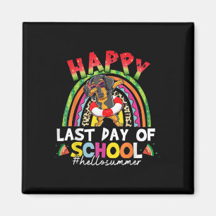 Imã Feliz Dia Passado Da Escola Dachshund Dab Rainbow 