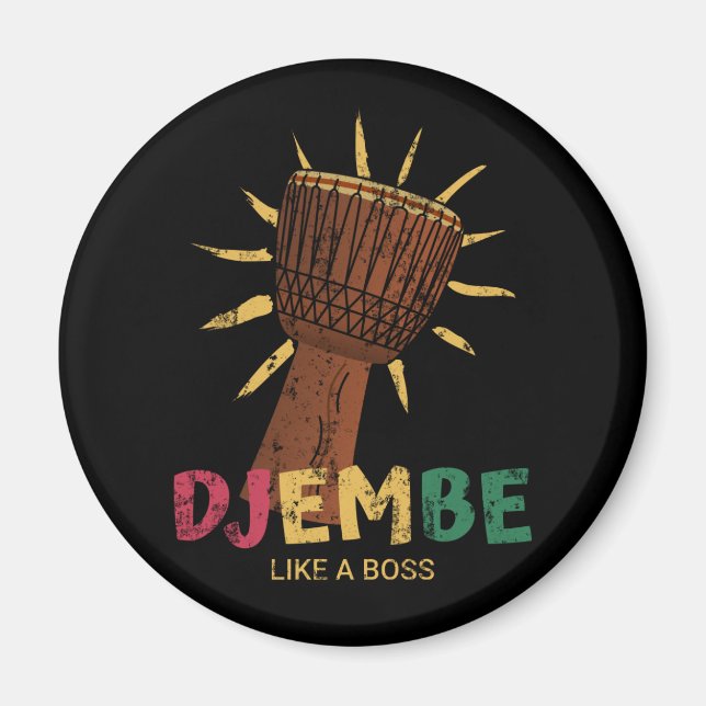 Imã Feliz Djembe como o chefe do Tambor Africano (Frente)