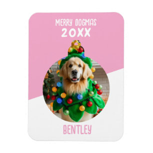 Ímã Feliz Dogmas Personalizado Cão Foto de Natal