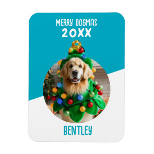 Ímã Feliz Dogmas Personalizado Cão Foto de Natal