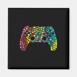 Imã Feliz Dot Day Gamers Boy Game Controller Colorir