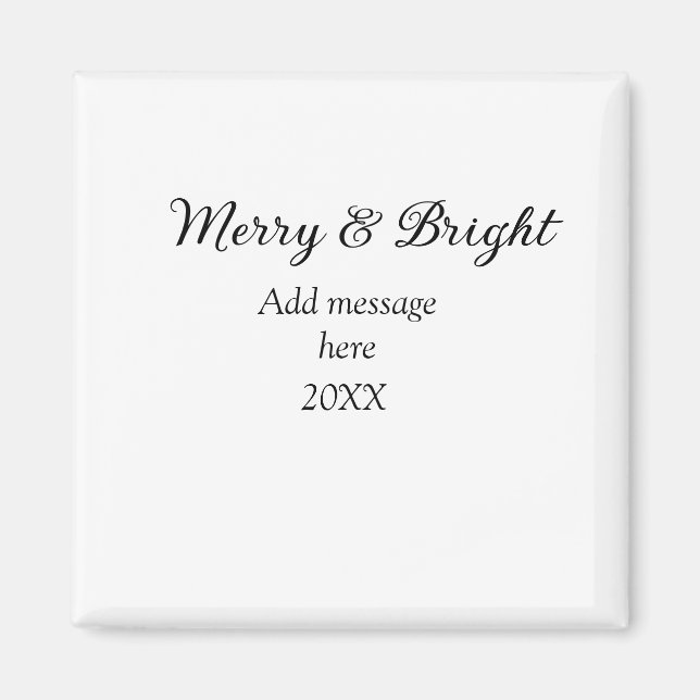 Imã Feliz e feriado de Natal brilhante adicionar mensa (Frente)