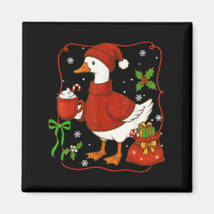 Imã Feliz Engraçada Goosemas Apenas Um Natal De Ganso