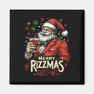 Imã Feliz engraçada Papais noeis de Rizzmas Natal
