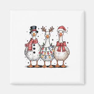 Imã Feliz Engraçado Goosemas Bobo de Natal Ganso X