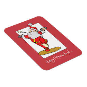 Ímã Feliz exercício de Malhação Natal com Papais no