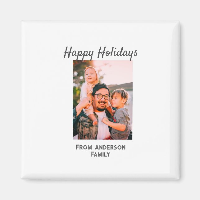 Imã Feliz feriado foto do amor moderno, família simple (Frente)