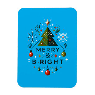 Ímã Feliz festiva e Design de árvore de Natal brilhant
