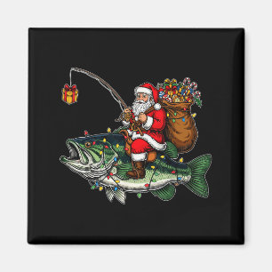 Imã Feliz Fishmas Papai Noel Amantes de Pesca Fun Love